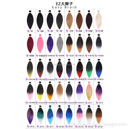 wholesale 20-26 inch  e-pression braiding hair jumbo box braids pre stretched braiding hair pre stretched hair